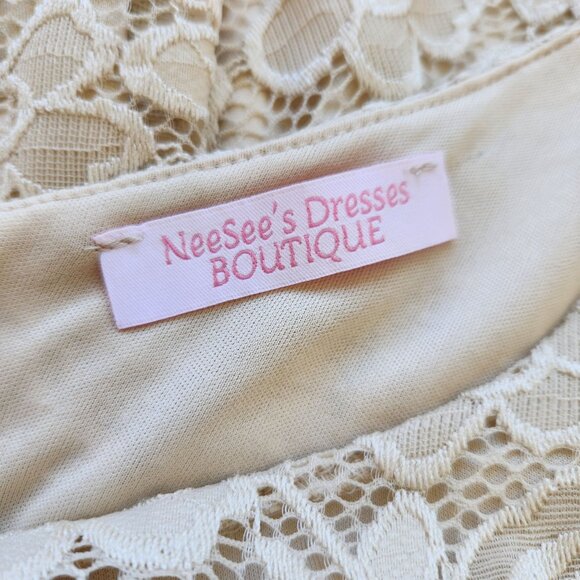 Lace Floral Dress Romantic Modest Classy Flowers Cottagecore Fairy Pretty Cute - Picture 5 of 9